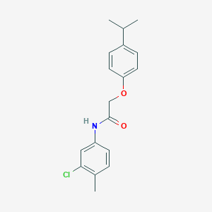 molecular formula C18H20ClNO2 B325468 N-(3-chloro-4-methylphenyl)-2-(4-isopropylphenoxy)acetamide 