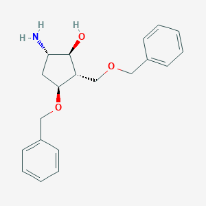 molecular formula C20H25NO3 B032547 (1S,2S,3S,5S)-5-氨基-3-(苯甲氧基)-2-[(苯甲氧基)甲基]-环戊醇 CAS No. 888015-86-9