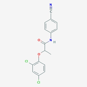 molecular formula C16H12Cl2N2O2 B325473 N-(4-cyanophenyl)-2-(2,4-dichlorophenoxy)propanamide 