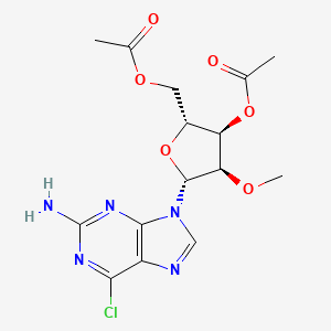 [(2R,3R,4R,5R)-3-Acetyloxy-5-(2-amino-6-chloropurin-9-yl)-4-methoxyoxolan-2-yl]methyl acetate