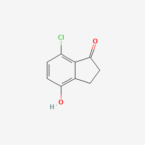 molecular formula C9H7ClO2 B3254801 7-Chloro-4-hydroxy-2,3-dihydro-1H-inden-1-one CAS No. 24425-39-6
