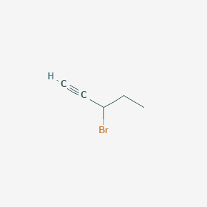 molecular formula C5H7B B3254853 3-Bromo-pent-1-yne CAS No. 24480-13-5