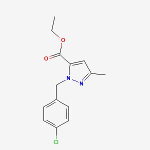 molecular formula C14H15ClN2O2 B3254864 ethyl 1-(4-chlorobenzyl)-3-methyl-1H-pyrazole-5-carboxylate CAS No. 245035-73-8