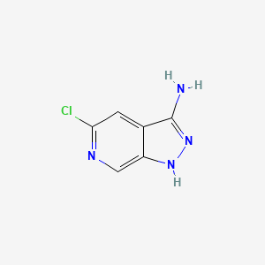 molecular formula C6H5ClN4 B3254884 5-chloro-1H-pyrazolo[3,4-c]pyridin-3-amine CAS No. 245325-32-0