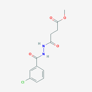 molecular formula C12H13ClN2O4 B325490 Methyl 4-[2-(3-chlorobenzoyl)hydrazino]-4-oxobutanoate 