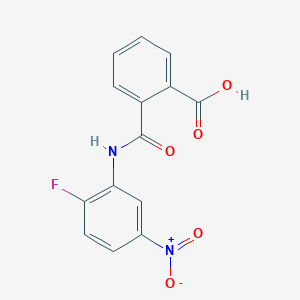 molecular formula C14H9FN2O5 B325495 2-[(2-Fluoro-5-nitrophenyl)carbamoyl]benzoic acid 