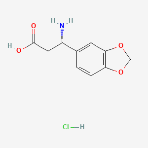 molecular formula C10H12ClNO4 B3254973 (3S)-3-amino-3-(2H-1,3-benzodioxol-5-yl)propanoic acid hydrochloride CAS No. 247093-63-6