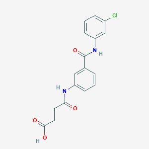 molecular formula C17H15ClN2O4 B325503 4-{3-[(3-Chloroanilino)carbonyl]anilino}-4-oxobutanoic acid 