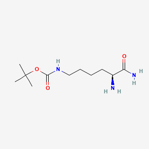 Carbamic acid, N-[(5S)-5,6-diamino-6-oxohexyl]-, 1,1-dimethylethyl ester