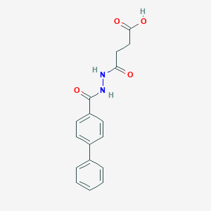 molecular formula C17H16N2O4 B325506 4-[N'-(Biphenyl-4-carbonyl)-hydrazino]-4-oxo-butyric acid 