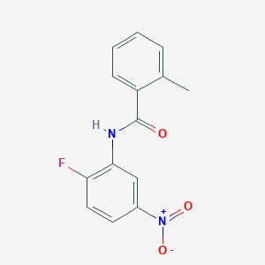molecular formula C14H11FN2O3 B325509 N-(2-fluoro-5-nitrophenyl)-2-methylbenzamide 