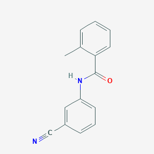 molecular formula C15H12N2O B325513 N-(3-cyanophenyl)-2-methylbenzamide 