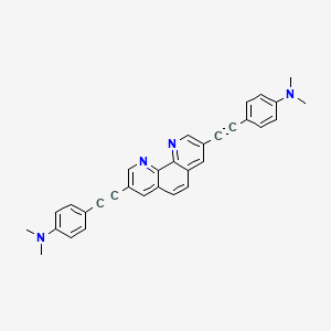 molecular formula C32H26N4 B3255157 4,4'-((1,10-Phenanthroline-3,8-diyl)bis(ethyne-2,1-diyl))bis(N,N-dimethylaniline) CAS No. 250635-23-5