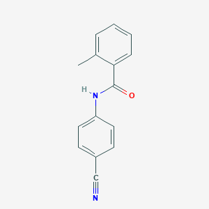 molecular formula C15H12N2O B325516 N-(4-cyanophenyl)-2-methylbenzamide 