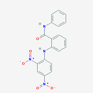 molecular formula C19H14N4O5 B325520 2-[(2,4-dinitrophenyl)amino]-N-phenylbenzamide 