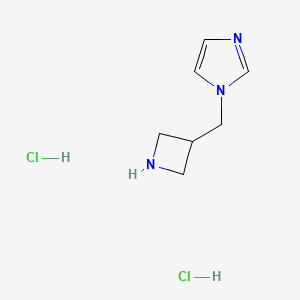 molecular formula C7H13Cl2N3 B3255209 1-(3-Azetidinylmethyl)-1H-imidazole 2HCl CAS No. 2514950-92-4
