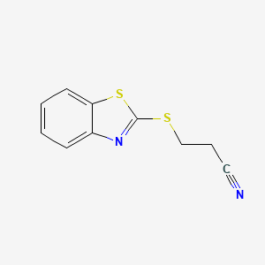 molecular formula C10H8N2S2 B3255218 Propanenitrile, 3-(2-benzothiazolylthio)- CAS No. 25176-72-1