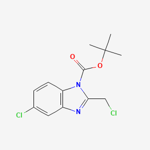 molecular formula C13H14Cl2N2O2 B3255239 tert-Butyl 5-chloro-2-(chloromethyl)-1H-benzo[d]imidazole-1-carboxylate CAS No. 251937-22-1