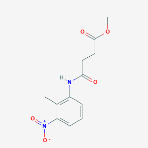 molecular formula C12H14N2O5 B325524 Methyl 4-[(2-methyl-3-nitrophenyl)amino]-4-oxobutanoate 