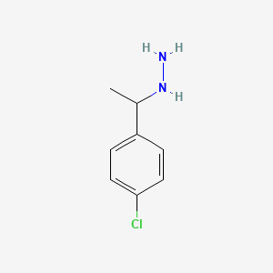 molecular formula C8H11ClN2 B3255241 1-(1-(4-Chlorophenyl)ethyl)hydrazine CAS No. 25198-47-4