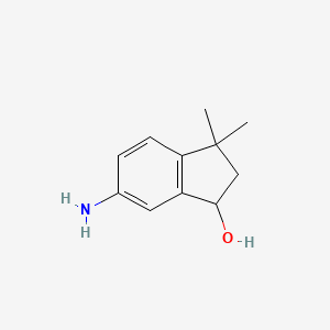 molecular formula C11H15NO B3255244 6-amino-3,3-dimethyl-2,3-dihydro-1H-inden-1-ol CAS No. 252005-94-0