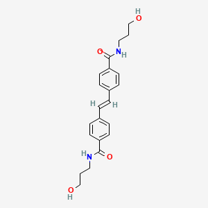 molecular formula C22H26N2O4 B3255245 4,4'-(Ethene-1,2-diyl)bis(N-(3-hydroxypropyl)benzamide) CAS No. 252025-40-4