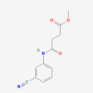 molecular formula C12H12N2O3 B325525 Methyl 4-(3-cyanoanilino)-4-oxobutanoate 