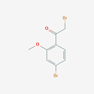 molecular formula C9H8Br2O2 B3255252 2-Bromo-1-(4-bromo-2-methoxyphenyl)ethanone CAS No. 252561-75-4