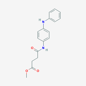 molecular formula C17H18N2O3 B325526 Methyl 4-(4-anilinoanilino)-4-oxobutanoate 