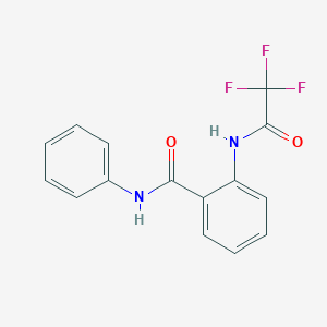 molecular formula C15H11F3N2O2 B325528 N-phenyl-2-[(trifluoroacetyl)amino]benzamide 