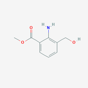 molecular formula C9H11NO3 B3255301 Methyl 2-amino-3-(hydroxymethyl)benzoate CAS No. 253120-48-8