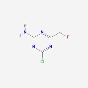 molecular formula C4H4ClFN4 B3255356 4-Chloro-6-(fluoromethyl)-1,3,5-triazin-2-amine CAS No. 253870-34-7