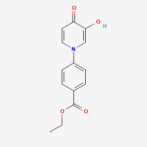 molecular formula C14H13NO4 B3255382 Ethyl 4-(3-hydroxy-4-oxopyridin-1(4H)-yl)benzoate CAS No. 25437-98-3