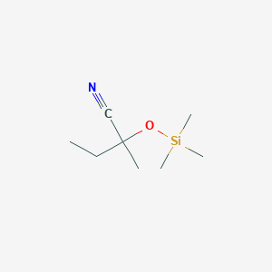 molecular formula C8H17NOSi B3255388 2-Methyl-2-(trimethylsiloxy)butanenitrile CAS No. 25438-34-0