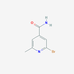 molecular formula C7H7BrN2O B3255415 4-Pyridinecarboxamide, 2-bromo-6-methyl- CAS No. 25462-96-8