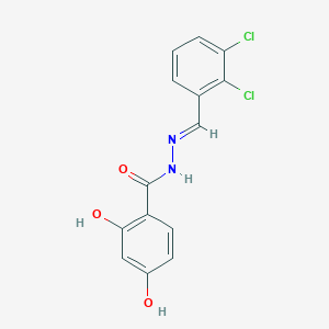 N-[(E)-(2,3-dichlorophenyl)methylideneamino]-2,4-dihydroxybenzamide