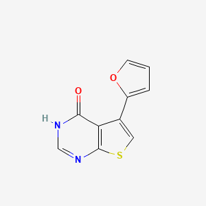 molecular formula C10H6N2O2S B3255572 5-(2-furyl)thieno[2,3-d]pyrimidin-4(3H)-one CAS No. 256507-00-3
