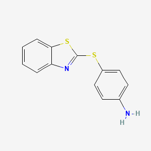 molecular formula C13H10N2S2 B3255630 4-(2-Benzothiazol-2-ylthio)aniline CAS No. 25712-17-8