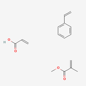 molecular formula C16H20O4 B3255648 2-Propenoic acid, 2-methyl-, methyl ester, polymer with ethenylbenzene and 2-propenoic acid CAS No. 25767-39-9