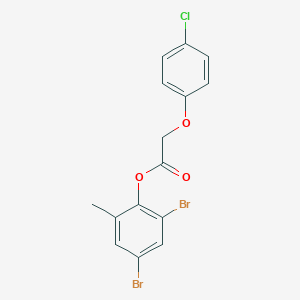 molecular formula C15H11Br2ClO3 B325565 2,4-Dibromo-6-methylphenyl (4-chlorophenoxy)acetate 