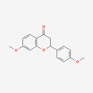 molecular formula C17H16O4 B3255667 7-methoxy-2-(4-methoxyphenyl)-3,4-dihydro-2H-1-benzopyran-4-one CAS No. 25826-69-1