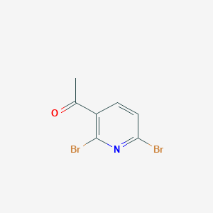 molecular formula C7H5Br2NO B3255673 1-(2,6-Dibromopyridin-3-YL)ethanone CAS No. 258262-44-1
