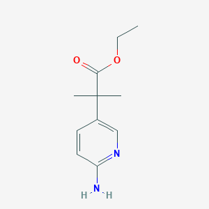 molecular formula C11H16N2O2 B3255674 Ethyl 2-(6-aminopyridin-3-yl)-2-methylpropanoate CAS No. 258264-09-4