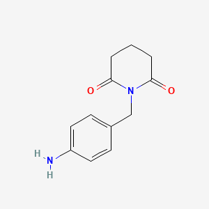 molecular formula C12H14N2O2 B3255710 1-[(4-Aminophenyl)methyl]piperidine-2,6-dione CAS No. 258856-21-2