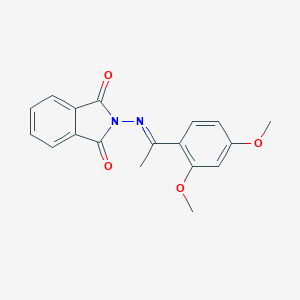 molecular formula C18H16N2O4 B325572 2-{[(1E)-1-(2,4-dimethoxyphenyl)ethylidene]amino}-1H-isoindole-1,3(2H)-dione CAS No. 5664-00-6