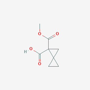 molecular formula C8H10O4 B3255729 1-(Methoxycarbonyl)spiro[2.2]pentane-1-carboxylic acid CAS No. 259097-30-8
