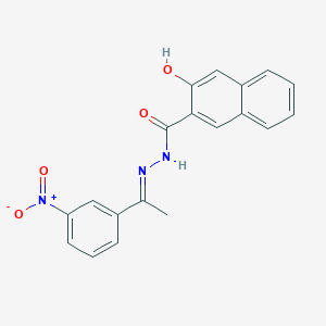 molecular formula C19H15N3O4 B325575 3-hydroxy-N'-(1-{3-nitrophenyl}ethylidene)-2-naphthohydrazide 