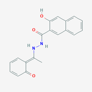 3-hydroxy-N'-[(1E)-1-(6-oxocyclohexa-2,4-dien-1-ylidene)ethyl]naphthalene-2-carbohydrazide