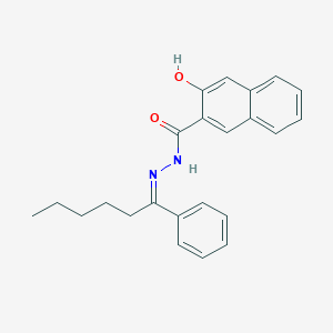 molecular formula C23H24N2O2 B325577 3-hydroxy-N'-(1-phenylhexylidene)-2-naphthohydrazide 