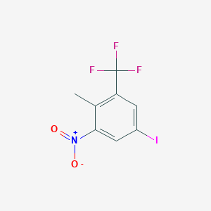 molecular formula C8H5F3INO2 B3255773 5-Iodo-2-methyl-1-nitro-3-(trifluoromethyl)benzene CAS No. 259667-65-7